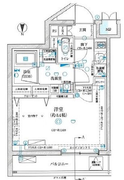 東京都新宿区矢来町(賃貸マンション1K・2階・27.38㎡)の写真 その2