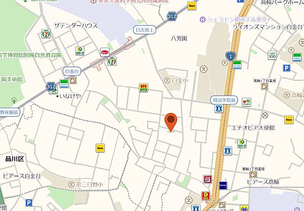 東京都港区白金台２丁目(賃貸マンション1LDK・1階・35.17㎡)の写真 その8