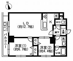 東京都台東区台東２丁目13-7（賃貸マンション2LDK・3階・57.91㎡） その2