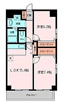 東京都江東区平野３丁目4-11（賃貸マンション2LDK・6階・57.00㎡） その2