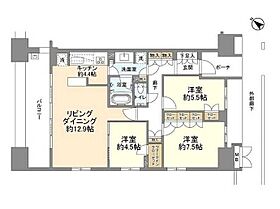 東京都中央区晴海５丁目1-17（賃貸マンション3LDK・3階・80.80㎡） その2