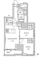 東京都新宿区市谷田町２丁目4（賃貸マンション2LDK・9階・56.10㎡） その2