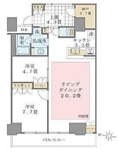 東京都江東区東雲１丁目9-22（賃貸マンション2LDK・5階・80.63㎡） その2