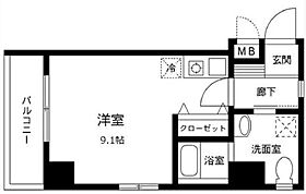 東京都中央区佃２丁目5-14（賃貸マンション1R・4階・25.21㎡） その2