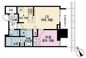 東京都港区芝浦２丁目9-1（賃貸マンション1LDK・15階・40.79㎡） その2