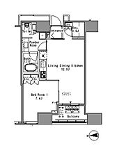 東京都港区浜松町１丁目13-2（賃貸マンション1LDK・12階・47.39㎡） その2