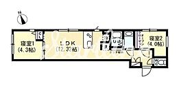 東京都品川区西品川１丁目（賃貸マンション2LDK・2階・40.45㎡） その2