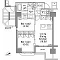 パークハビオ新橋13階33.0万円
