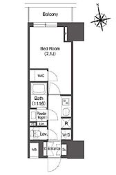 東京メトロ銀座線 稲荷町駅 徒歩4分の賃貸マンション 5階1Kの間取り