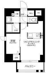 JR総武線 水道橋駅 徒歩4分の賃貸マンション 7階1LDKの間取り