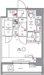 JR総武線 亀戸駅 徒歩12分の賃貸マンション 4階1Kの間取り