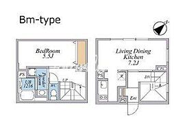 東急目黒線 武蔵小山駅 徒歩6分の賃貸マンション 1階1LDKの間取り