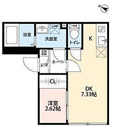 東京メトロ半蔵門線 水天宮前駅 徒歩5分の賃貸マンション 4階1DKの間取り