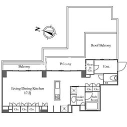 JR埼京線 恵比寿駅 徒歩3分の賃貸マンション 8階ワンルームの間取り