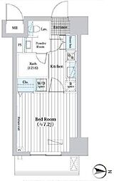 都営浅草線 押上駅 徒歩10分の賃貸マンション 6階1Kの間取り
