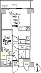 JR京浜東北・根岸線 大森駅 徒歩11分の賃貸マンション 1階1LDKの間取り