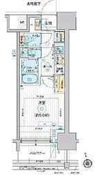 京急本線 大森海岸駅 徒歩3分の賃貸マンション 6階1Kの間取り