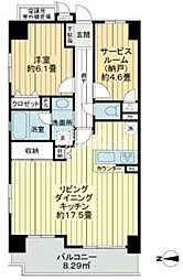 東京メトロ銀座線 浅草駅 徒歩2分の賃貸マンション 7階1SLDKの間取り