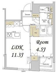 東京メトロ半蔵門線 水天宮前駅 徒歩5分の賃貸マンション 10階1LDKの間取り