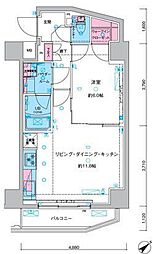 東京メトロ日比谷線 三ノ輪駅 徒歩11分の賃貸マンション 1階1LDKの間取り