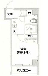JR京浜東北・根岸線 蒲田駅 徒歩4分の賃貸マンション 7階1Kの間取り