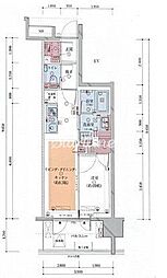東京メトロ日比谷線 三ノ輪駅 徒歩3分の賃貸マンション 5階1LDKの間取り