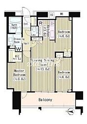 新交通ゆりかもめ 新豊洲駅 徒歩5分の賃貸マンション 34階3LDKの間取り