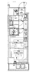 東京メトロ日比谷線 築地駅 徒歩5分の賃貸マンション 3階1DKの間取り