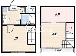 都営新宿線 曙橋駅 徒歩8分の賃貸アパート 1階1SLDKの間取り