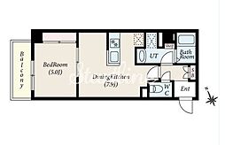 東京メトロ有楽町線 江戸川橋駅 徒歩5分の賃貸マンション 3階1LDKの間取り