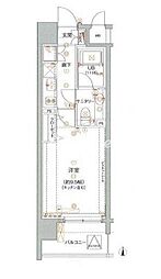 都営新宿線 新宿三丁目駅 徒歩4分の賃貸マンション 7階1Kの間取り