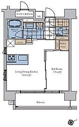 JR京浜東北・根岸線 大森駅 徒歩5分の賃貸マンション 14階1LDKの間取り