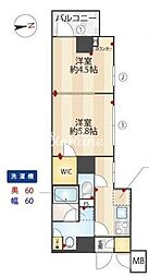 東京メトロ丸ノ内線 四谷三丁目駅 徒歩6分の賃貸マンション 3階2Kの間取り