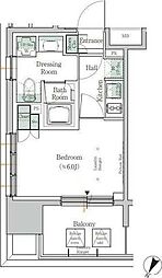 JR京浜東北・根岸線 田町駅 徒歩7分の賃貸マンション 7階1Kの間取り