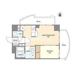 JR京浜東北・根岸線 大森駅 徒歩6分の賃貸マンション 6階1LDKの間取り