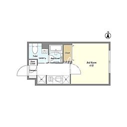 JR埼京線 恵比寿駅 徒歩16分の賃貸マンション 3階1Kの間取り