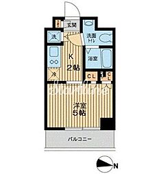 東急目黒線 武蔵小山駅 徒歩7分の賃貸マンション 4階1Kの間取り