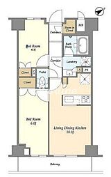 都営新宿線 曙橋駅 徒歩3分の賃貸マンション 10階1SLDKの間取り