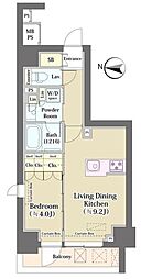 都営大江戸線 蔵前駅 徒歩10分の賃貸マンション 7階1LDKの間取り