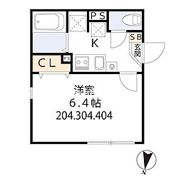 京急本線 大森海岸駅 徒歩5分の賃貸アパート 4階1Kの間取り