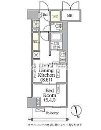 東京メトロ有楽町線 江戸川橋駅 徒歩8分の賃貸マンション 10階1LDKの間取り