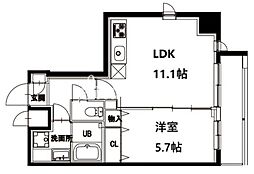 都営浅草線 浅草駅 徒歩2分の賃貸マンション 10階1LDKの間取り