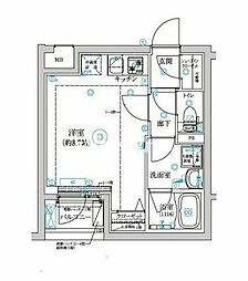 JR山手線 西日暮里駅 徒歩5分の賃貸マンション 3階ワンルームの間取り