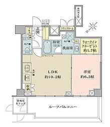 東急目黒線 不動前駅 徒歩1分の賃貸マンション 6階1Kの間取り