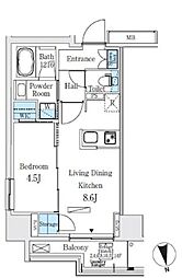つくばエクスプレス 浅草駅 徒歩5分の賃貸マンション 9階1LDKの間取り