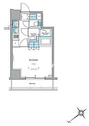 JR山手線 上野駅 徒歩5分の賃貸マンション 4階1Kの間取り
