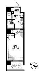 JR山手線 田町駅 徒歩6分の賃貸マンション 10階1Kの間取り