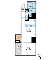 東京メトロ日比谷線 三ノ輪駅 徒歩2分の賃貸マンション 11階1LDKの間取り
