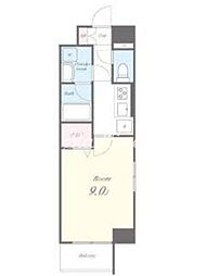 JR総武線 亀戸駅 徒歩5分の賃貸マンション 2階1Kの間取り