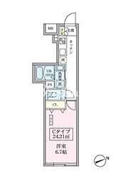 東京臨海高速鉄道りんかい線 大崎駅 徒歩9分の賃貸マンション 3階1Kの間取り